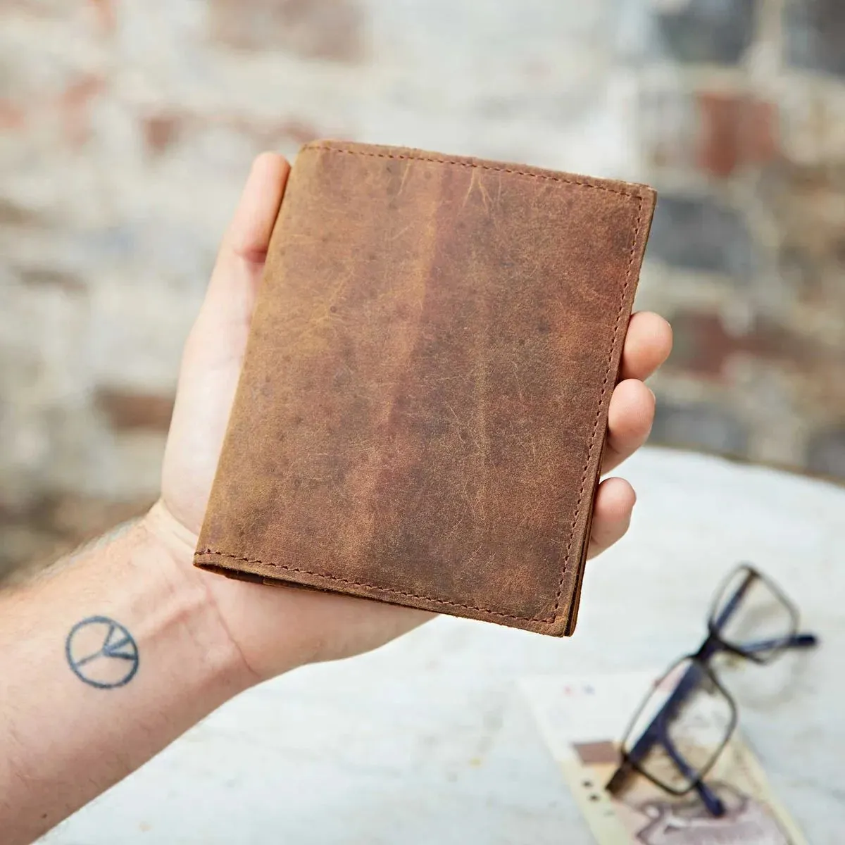 Buffalo Leather Passport Holder, Nepal