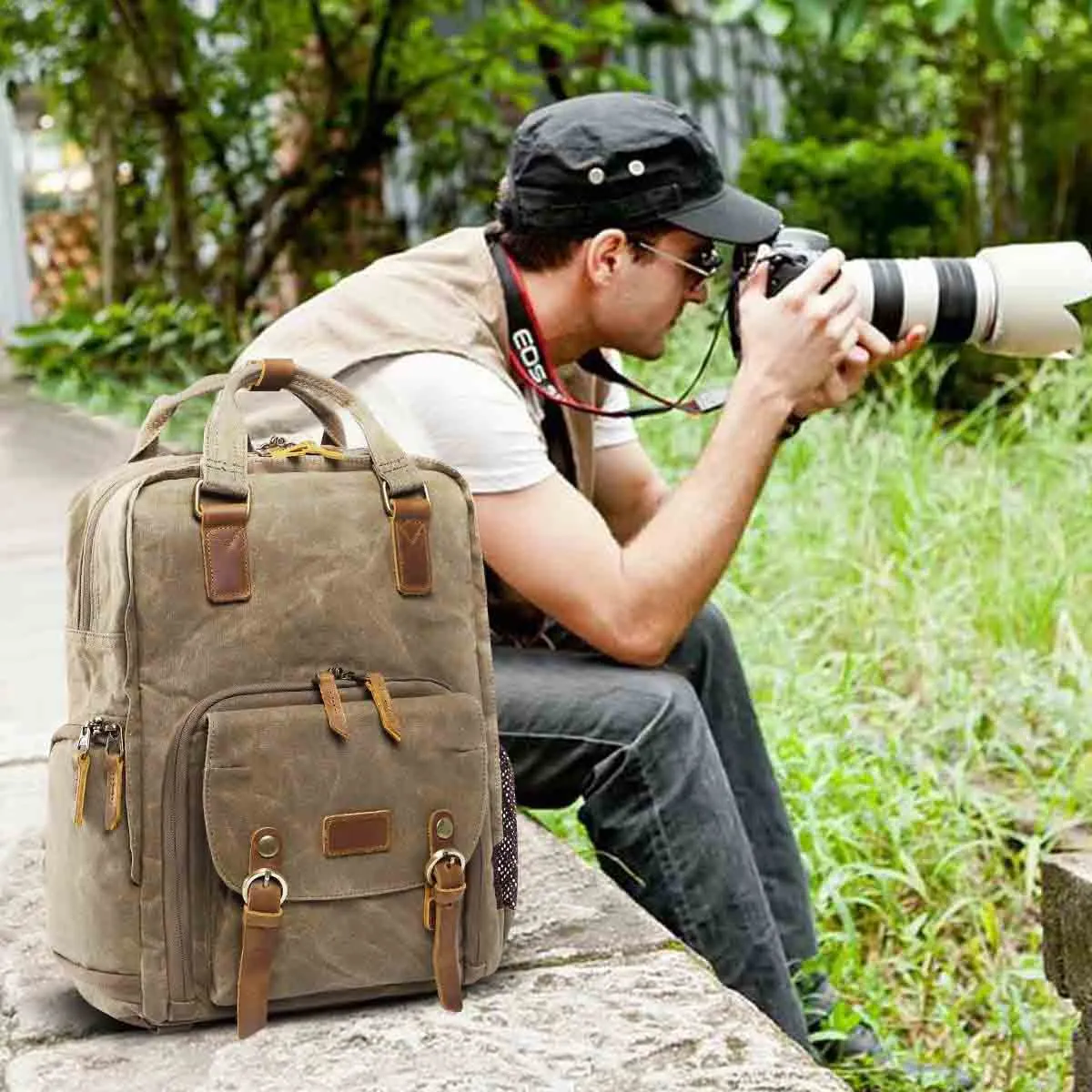 Canvas Camera Backpack