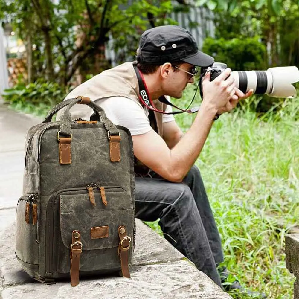 Canvas Camera Backpack