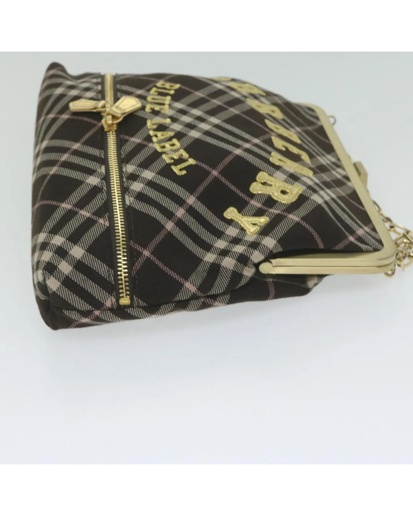 Canvas Chain Hand Bag with Nova Check Pattern