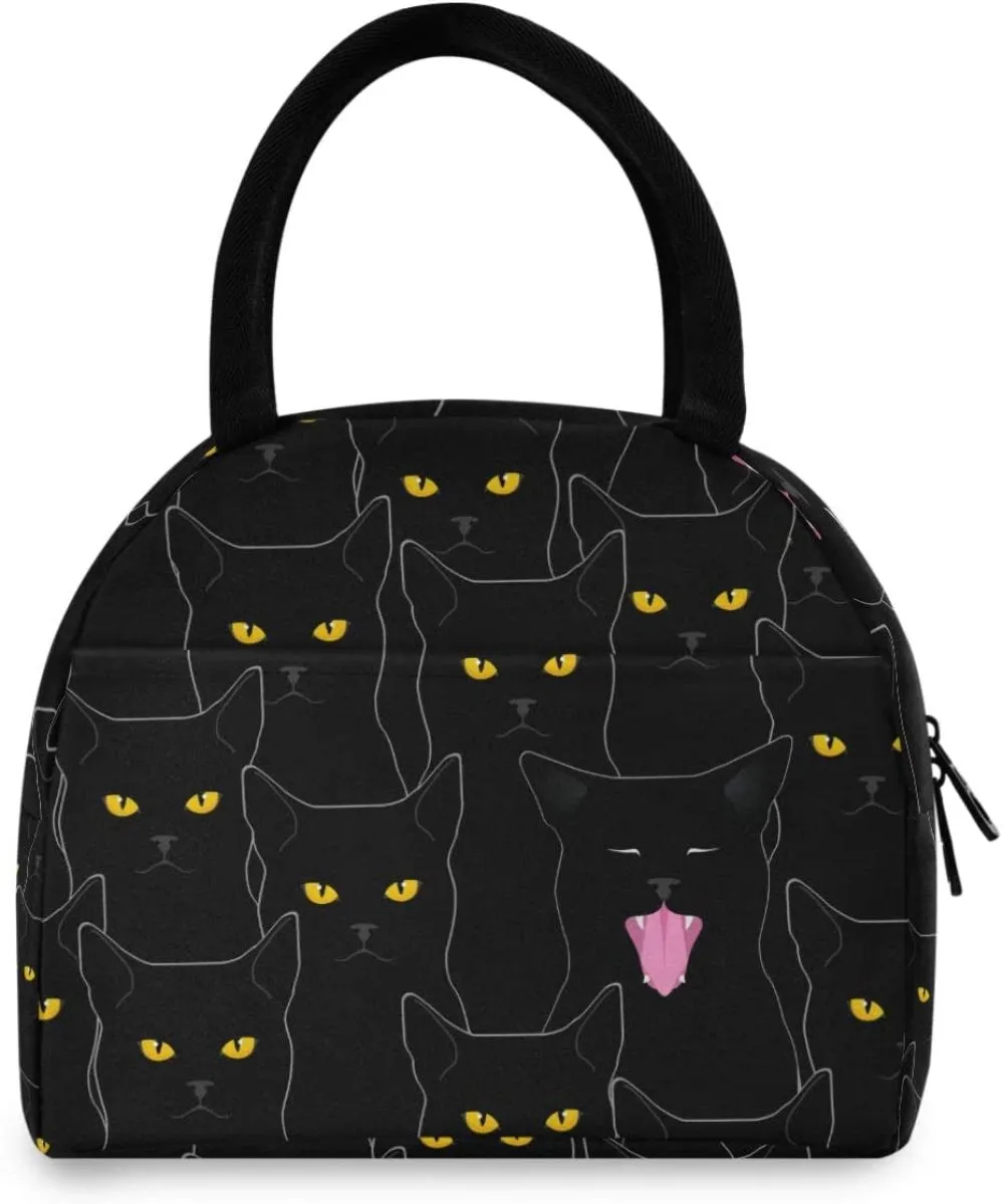 Cat Cute Re-usable Tote Cooler Insulated Lunch Bag