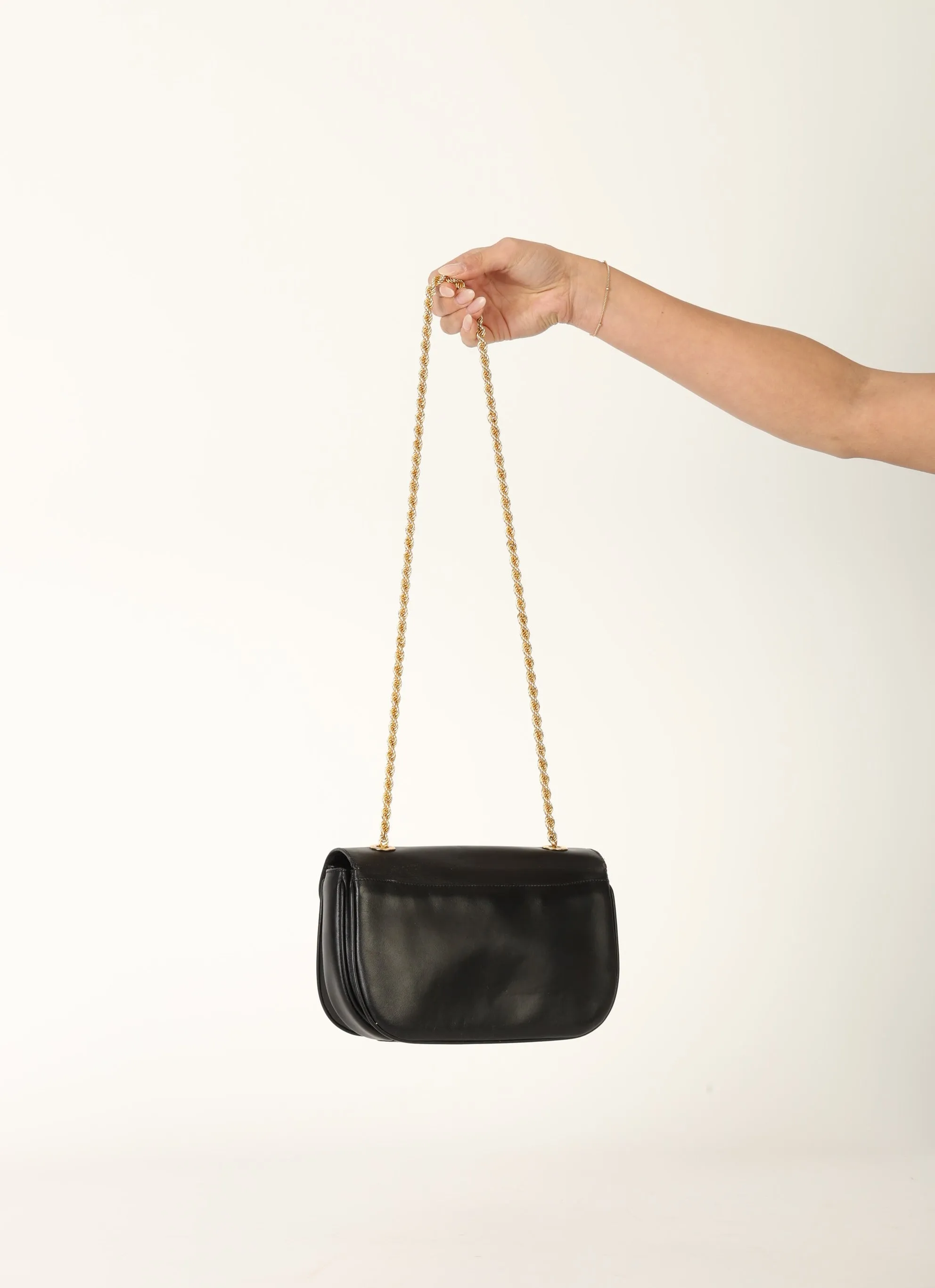 Celine Boxcalf Chain Shoulder Bag