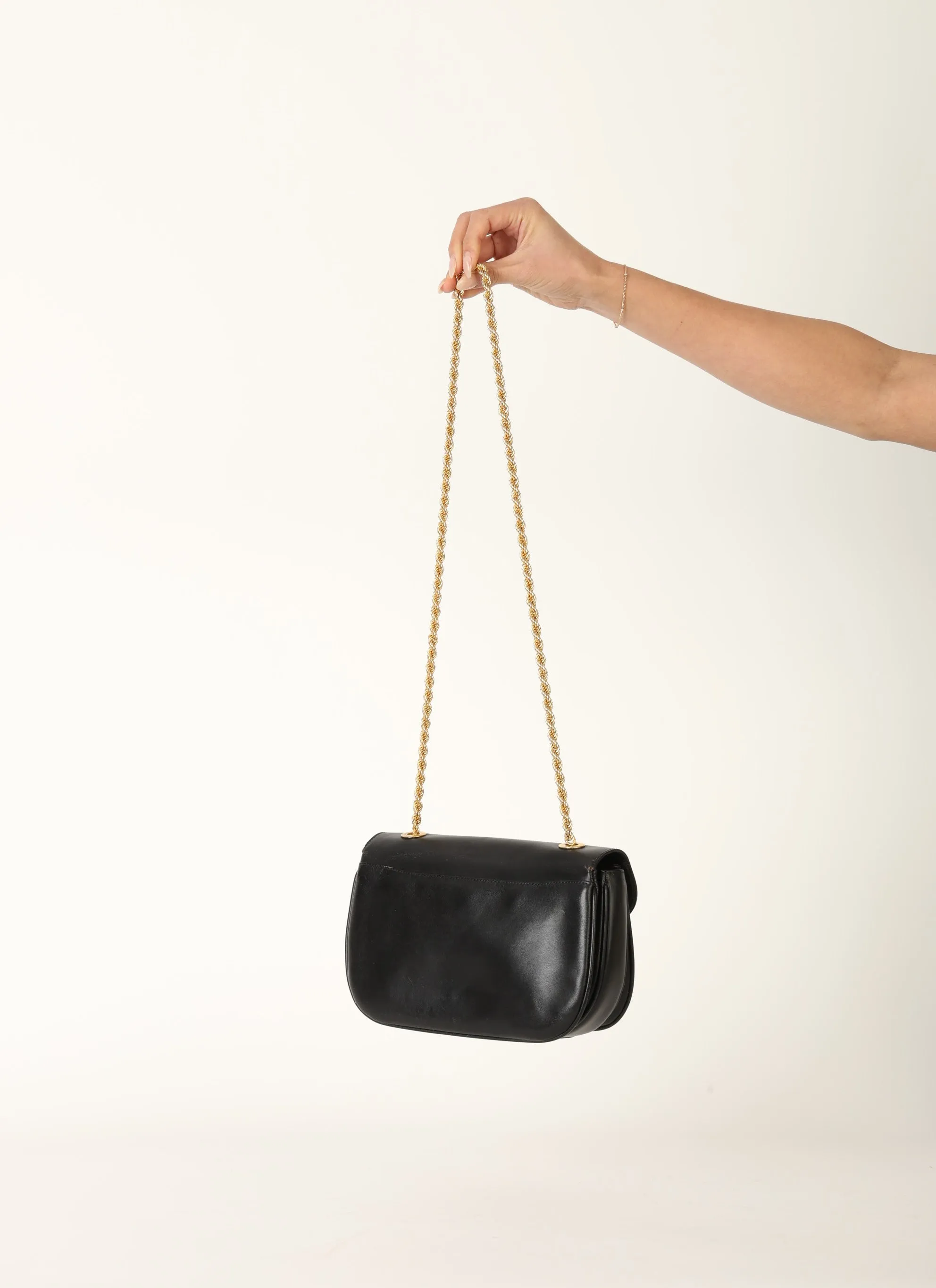 Celine Boxcalf Chain Shoulder Bag