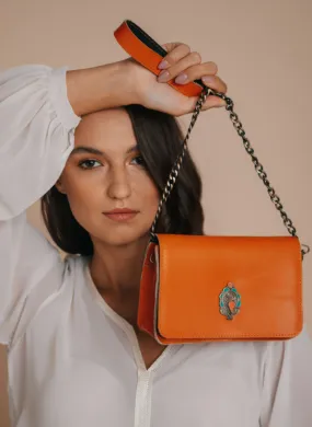 Chain Crossbody Bag - Orange