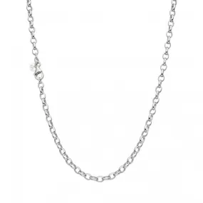 Chain Rolo Oval Link Rhodium Plated 18" Necklace 99906CH18