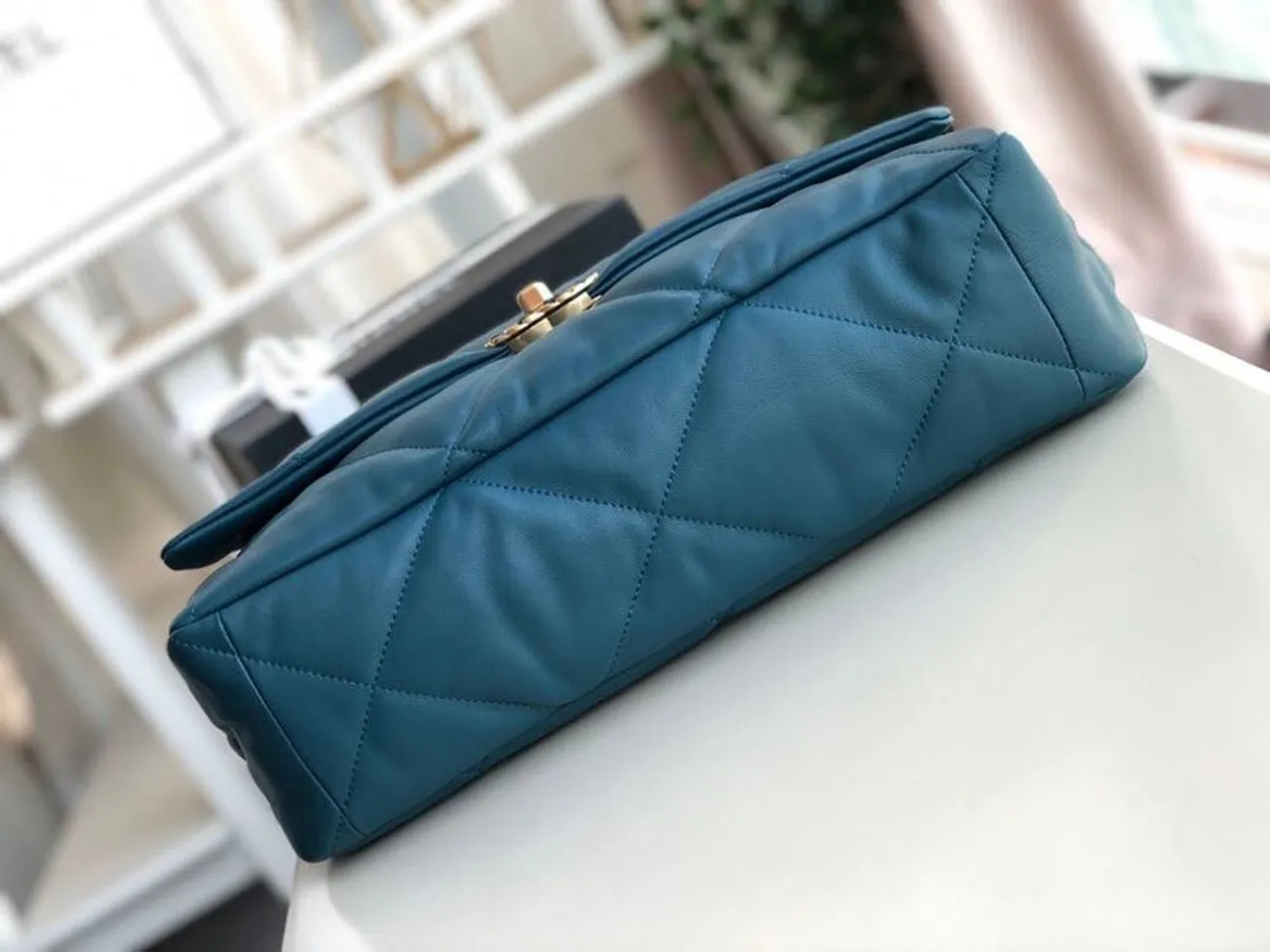 CHL 19 Maxi Handbag Teal For Women, Women&#8217;s Bags, Shoulder And Crossbody Bags 14in/36cm AS1162