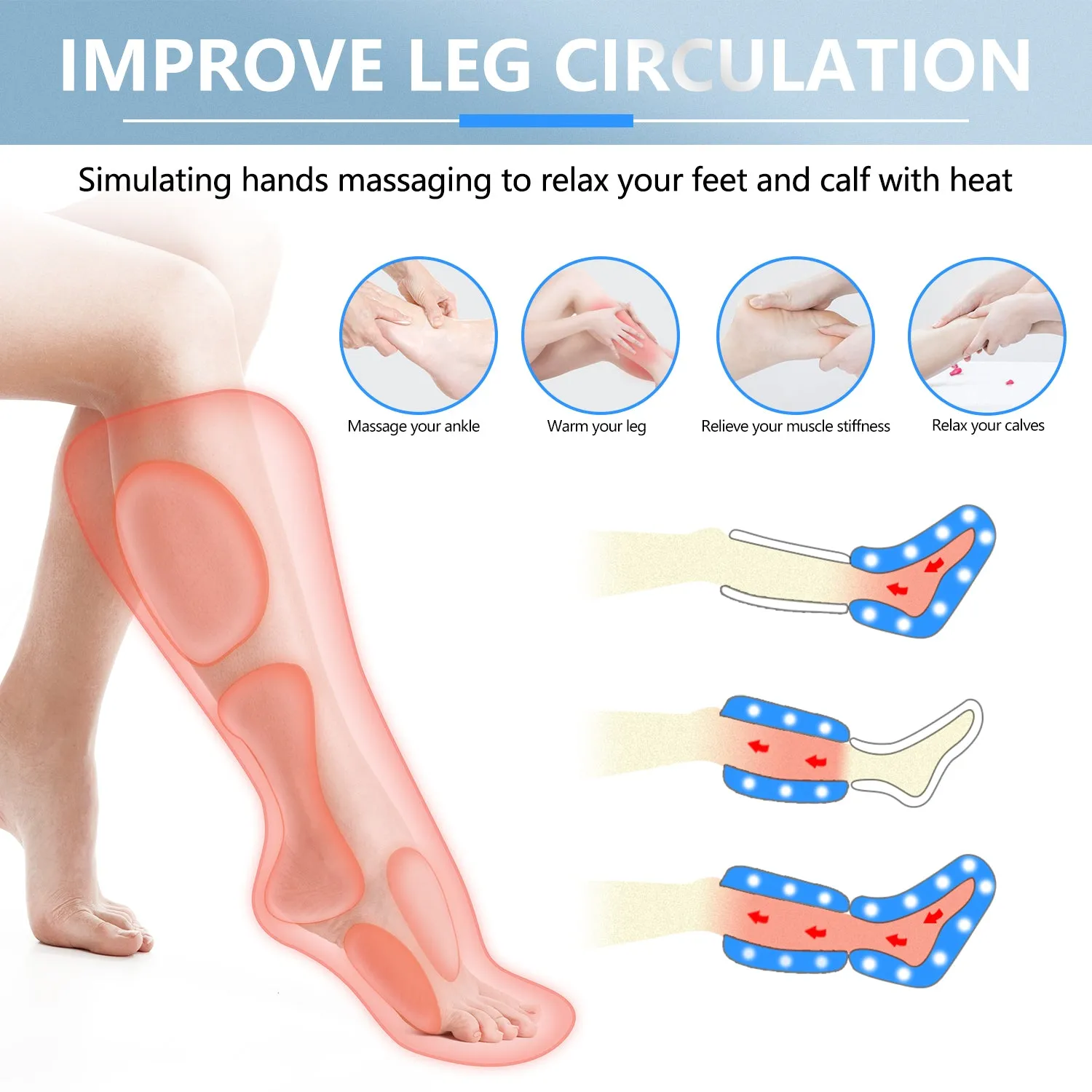 CINCOM Foot and Leg Massager With Heat 030A