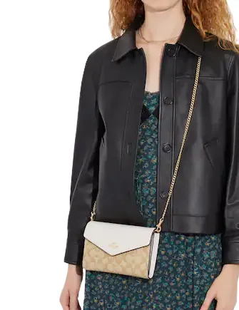 Coach Envelope Clutch Crossbody In Signature Canvas