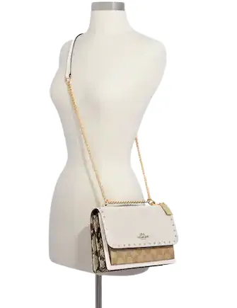 Coach Klare Crossbody In Signature Canvas With Rivets