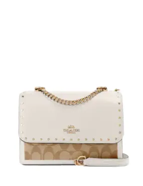 Coach Klare Crossbody In Signature Canvas With Rivets