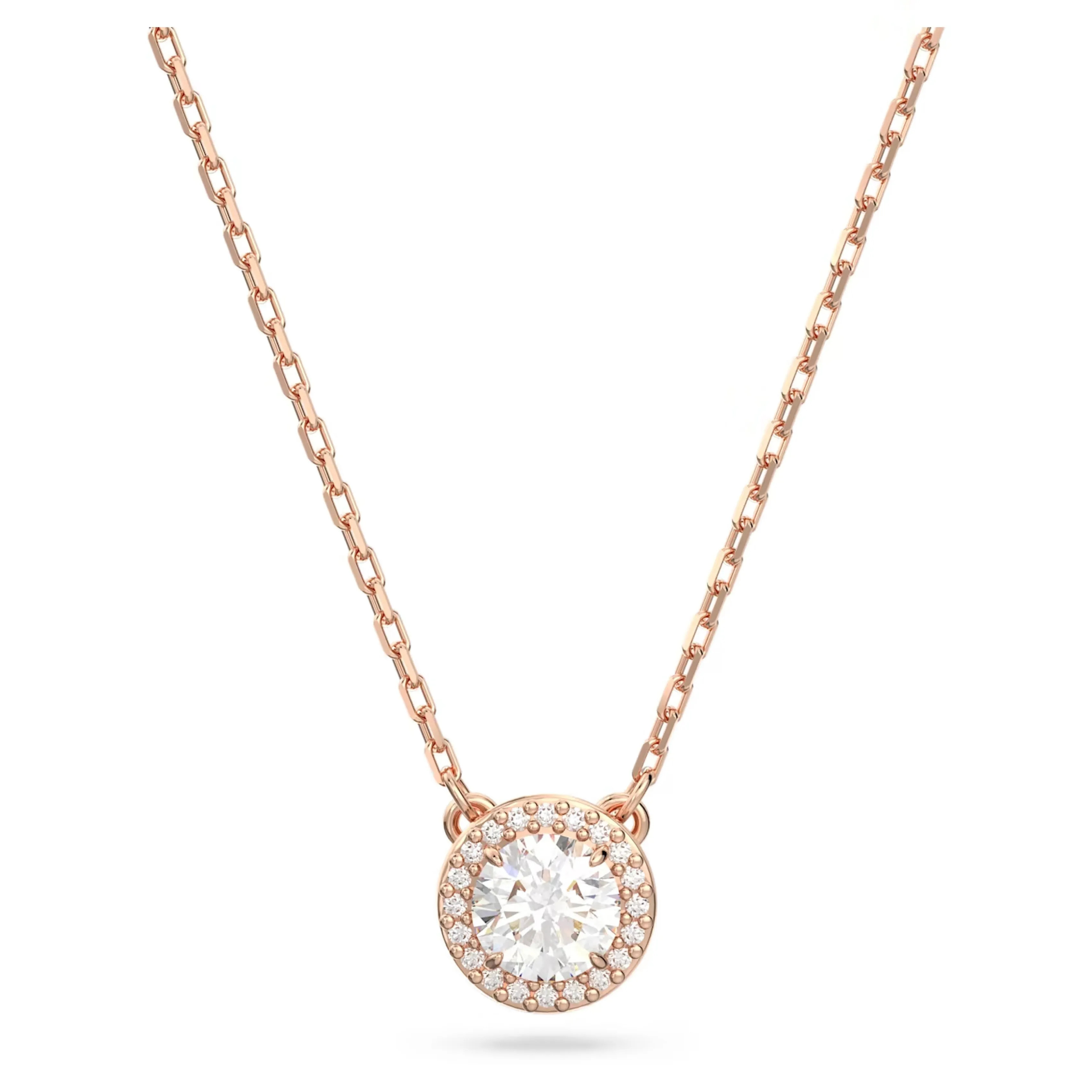 CONSTELLA PENDANT, WHITE, ROSE-TONE PLATED