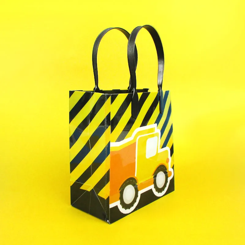 Construction Trucks Party Favor Bags Treat Bags - Set of 6 or 12