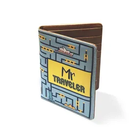 Couple Passport Holder Travel Wallet Organizer  - Mr Traveler Blue