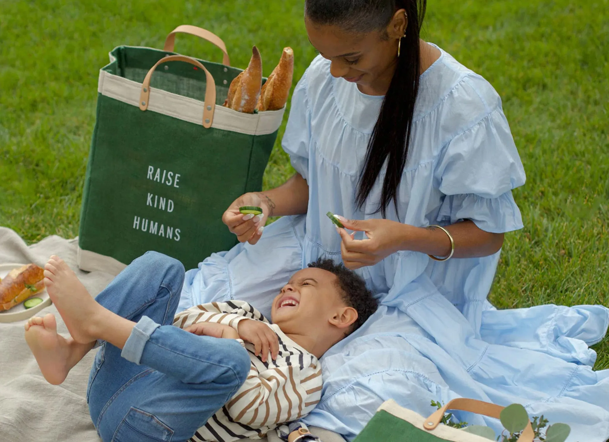 Customized Market Bag in Field Green - Wholesale