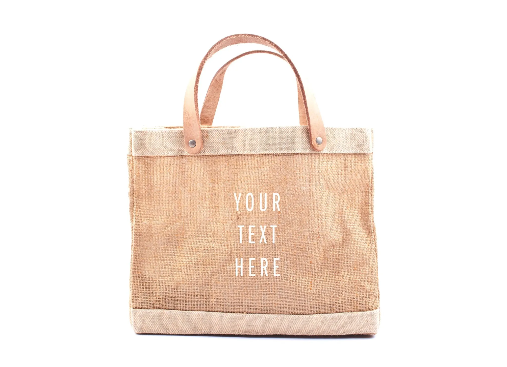 Customized Petite Market Bag in Natural - Wholesale