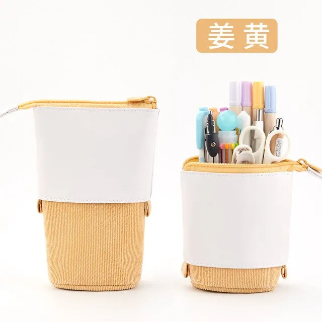 Cute Pencil Case | Telescopic Standing pencil case | School Pencil Holder Bag