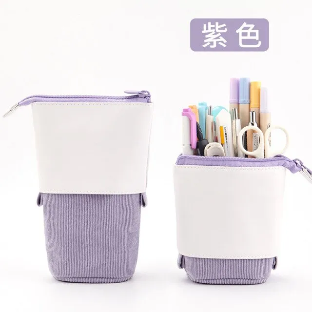 Cute Pencil Case | Telescopic Standing pencil case | School Pencil Holder Bag