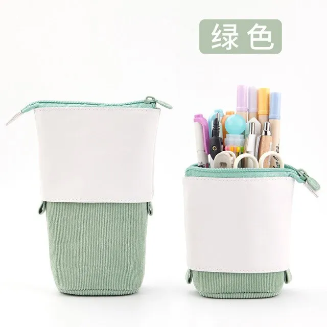 Cute Pencil Case | Telescopic Standing pencil case | School Pencil Holder Bag