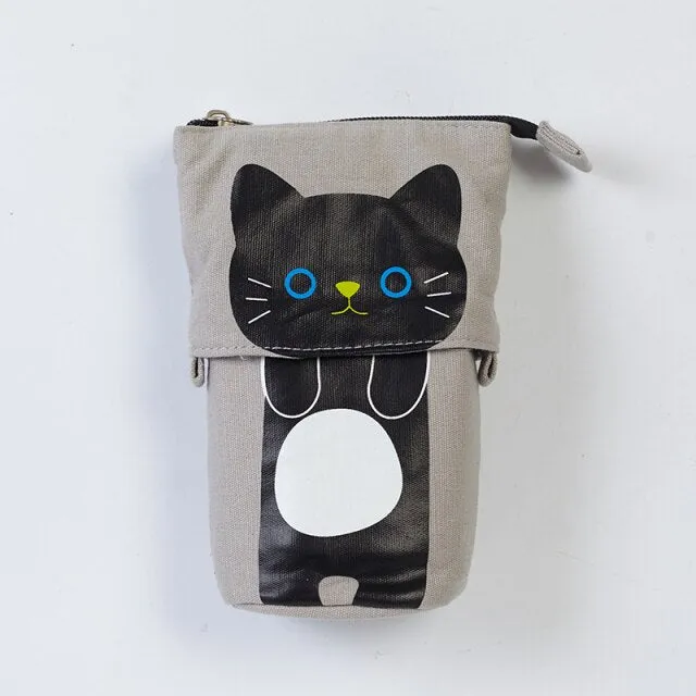 Cute Pencil Case | Telescopic Standing pencil case | School Pencil Holder Bag