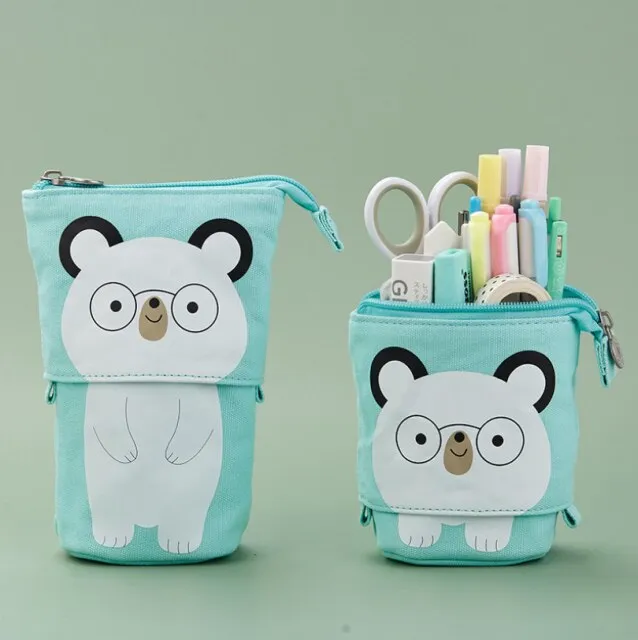 Cute Pencil Case | Telescopic Standing pencil case | School Pencil Holder Bag