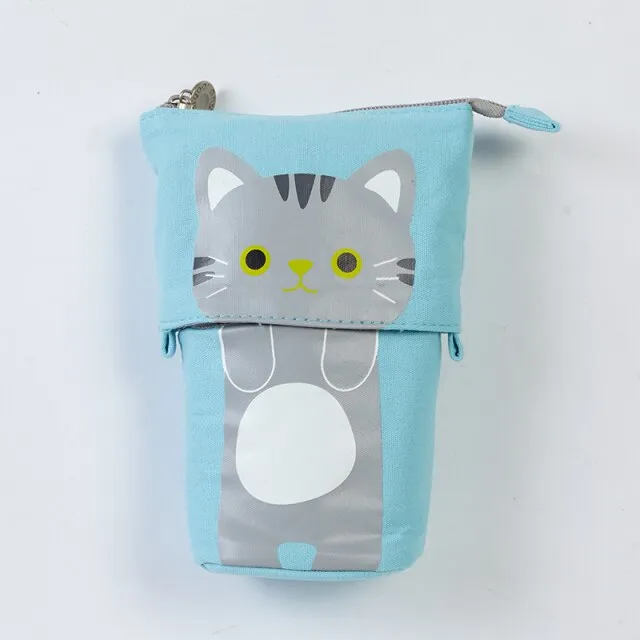 Cute Pencil Case | Telescopic Standing pencil case | School Pencil Holder Bag