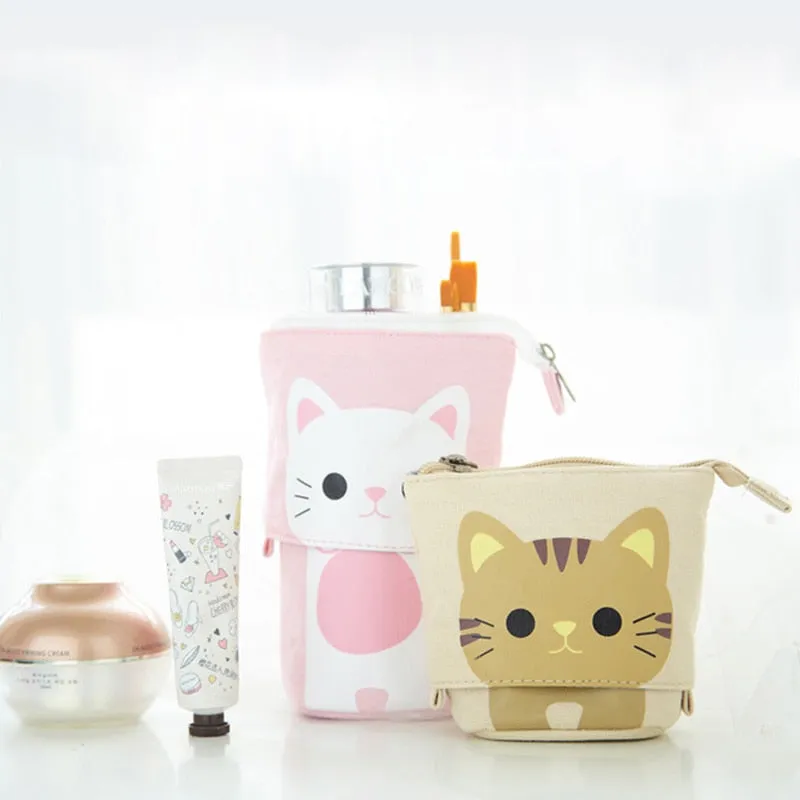 Cute Pencil Case | Telescopic Standing pencil case | School Pencil Holder Bag