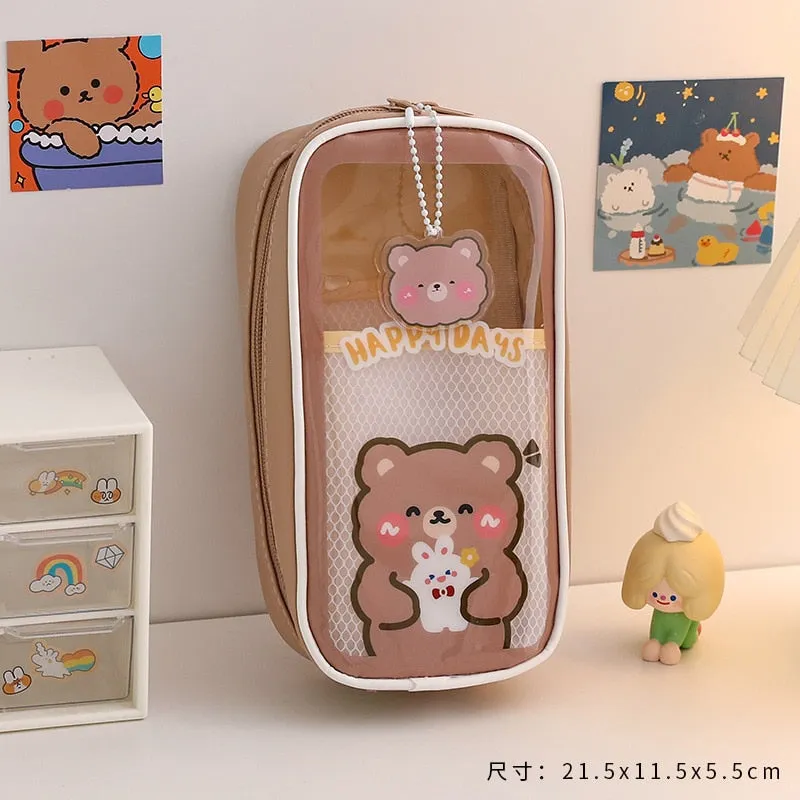 Cute Transparent Pencil Case