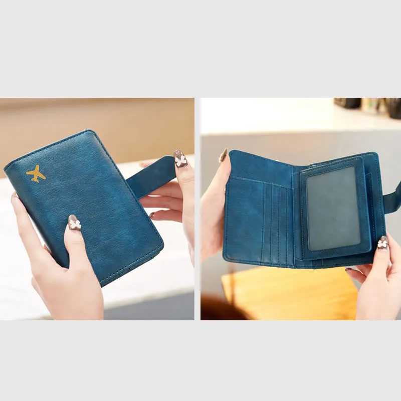 Daily Large Capacity RFID Leather Passport Holder Multifunctional Card Holder