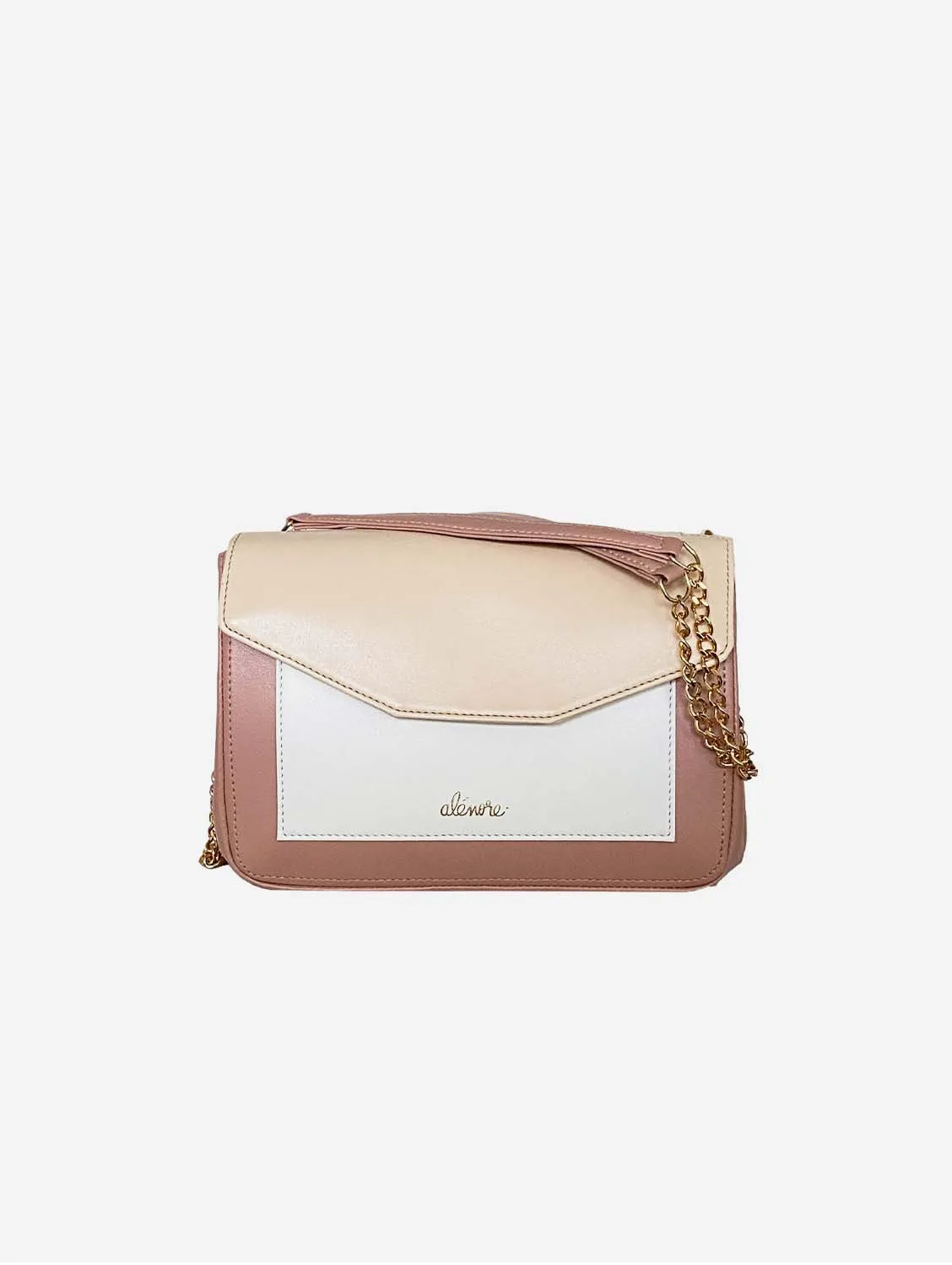 Daisy Maxi Vegan Apple Leather Crossbody | Old Rose