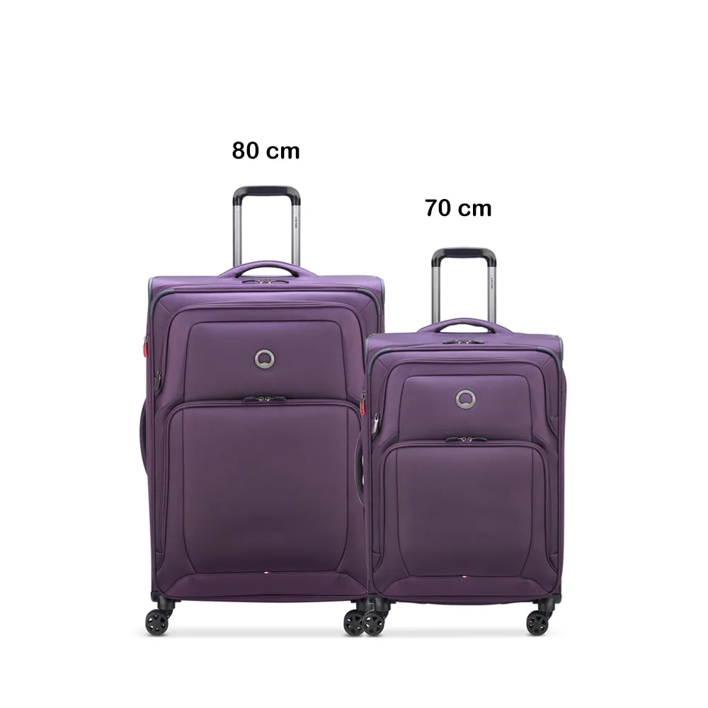 Delsey Optimax Lite 2Piece Luggage Trolley Set    Free Delsey Agreable Backpack