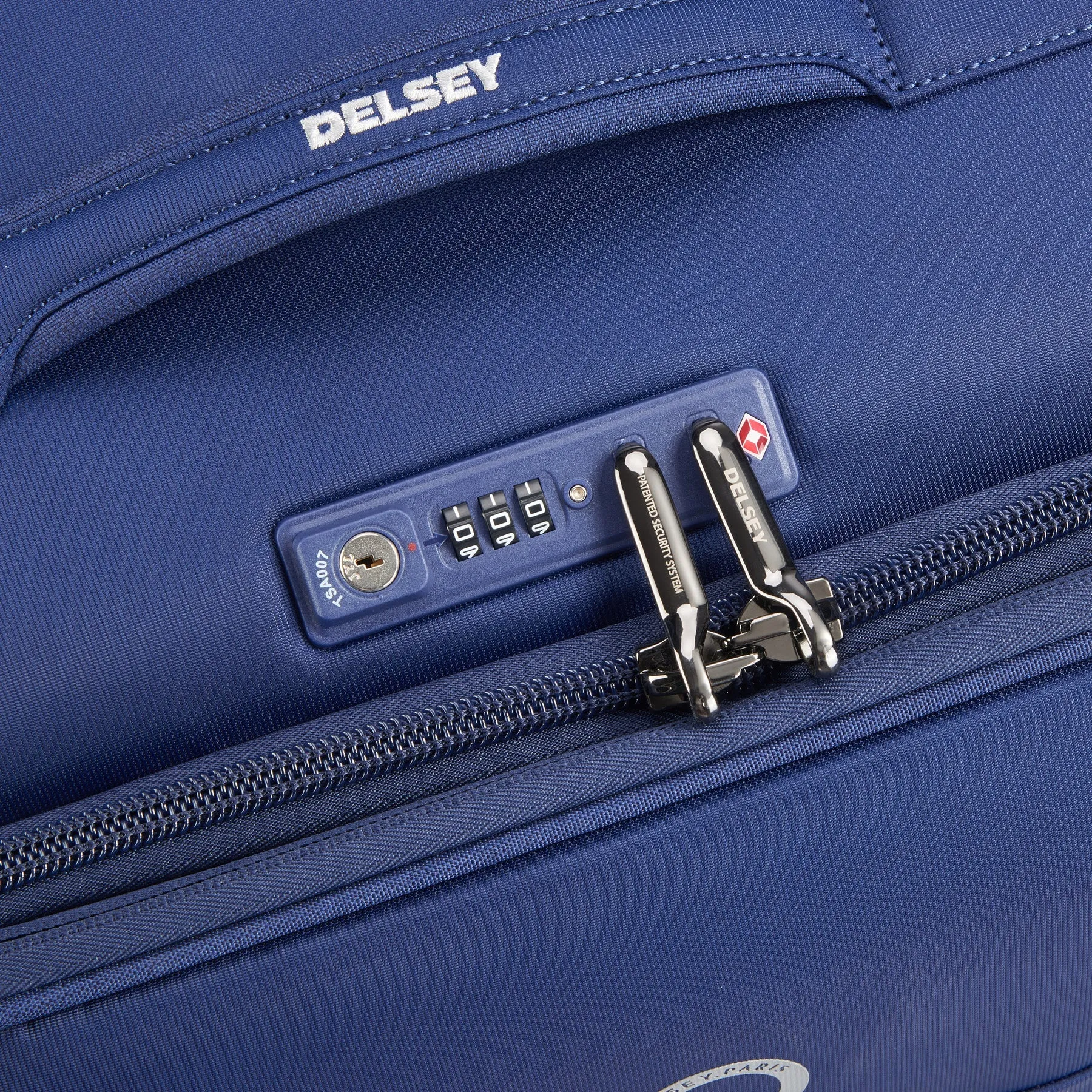 Delsey Paris Brochant 2.0 DY2256801P 55cm 4 Double Wheels Expandable Cabin Trolley Case - Blue