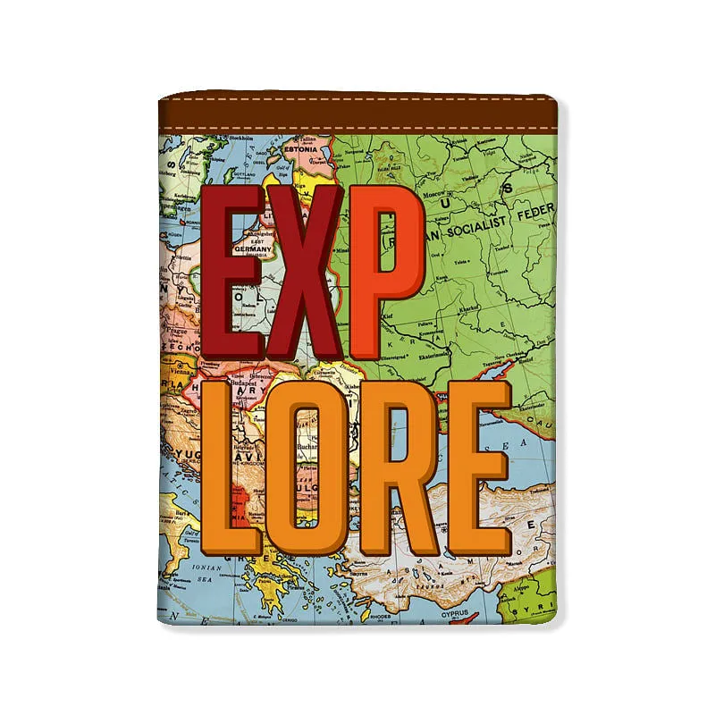 Designer Passport Cover - Explore Map