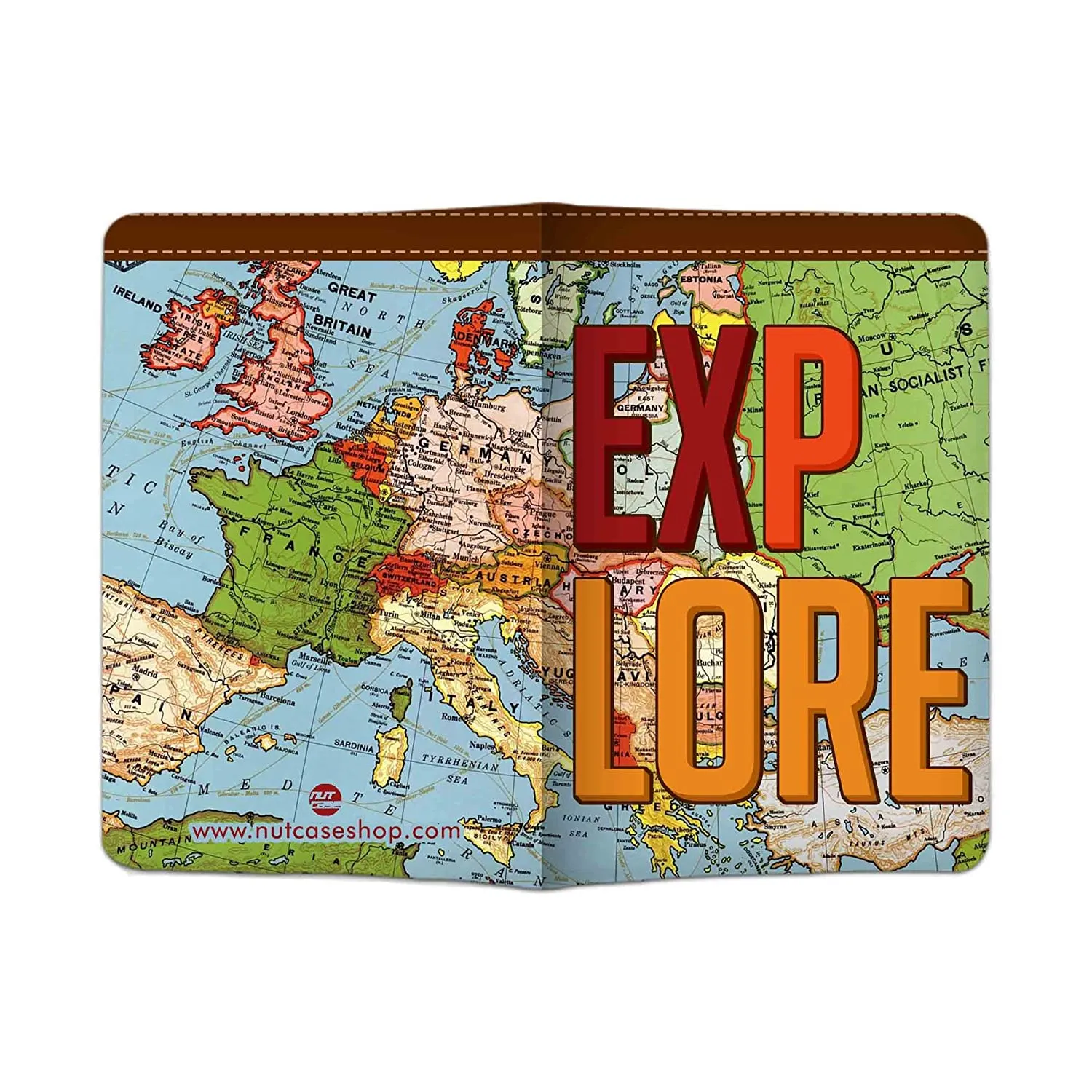 Designer Passport Cover - Explore Map