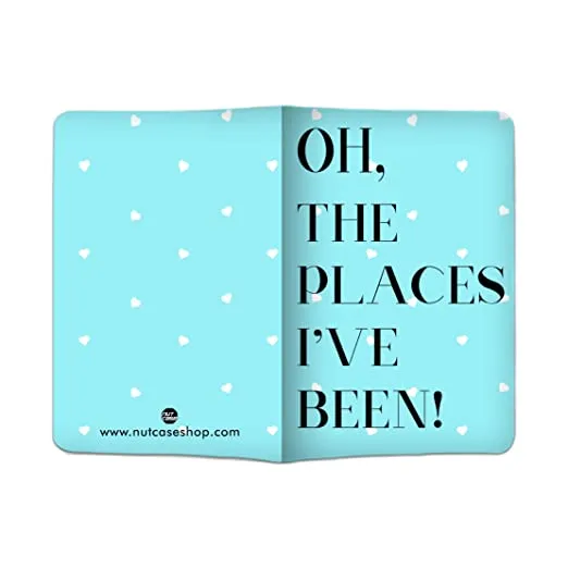 Designer Passport Cover - OH The Places I've Been! Blue