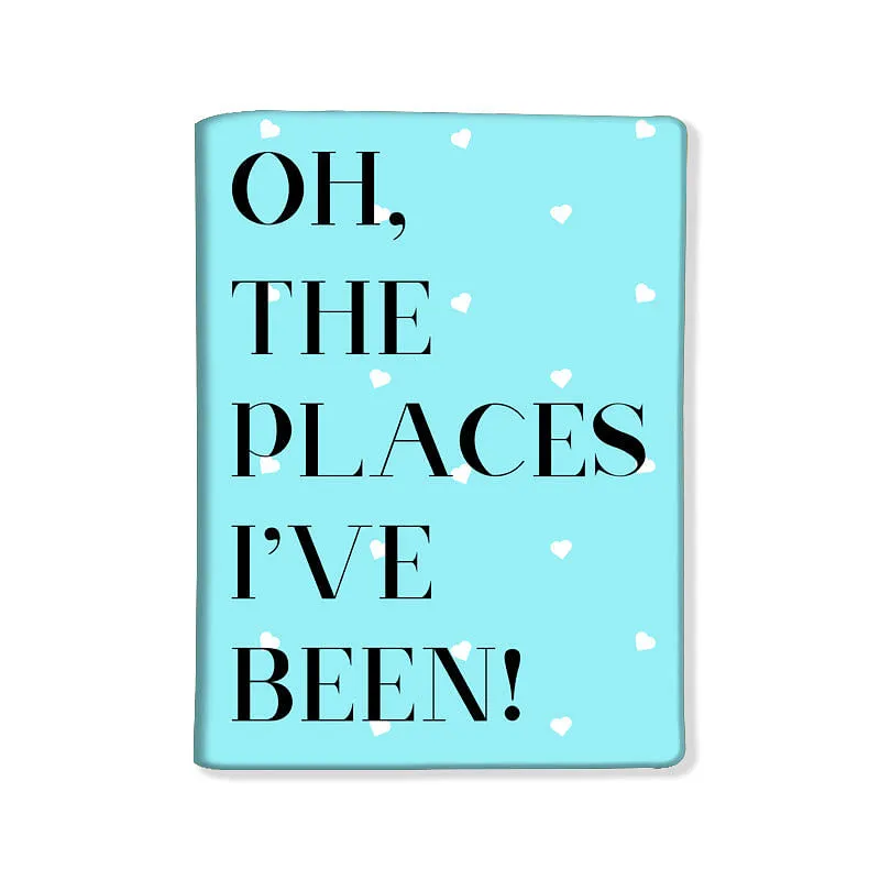 Designer Passport Cover - OH The Places I've Been! Blue