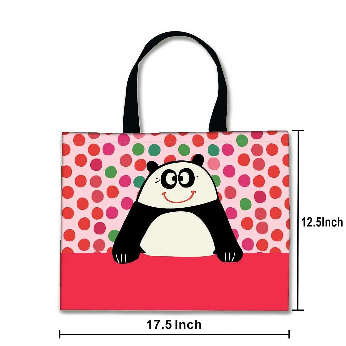 Designer Tote Bag With Zip Beach Gym Travel Bags -  Cute Panda