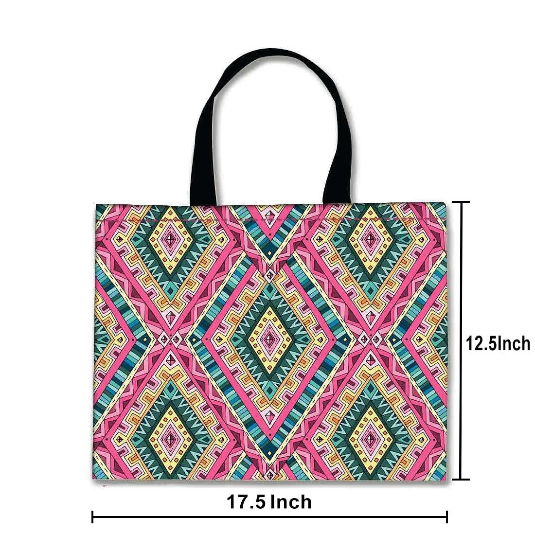 Designer Tote Bag With Zip Beach Gym Travel Bags -  Ethnic Collection