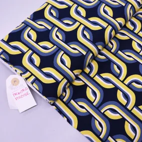 Dressmaking Navy Viscose - Chains