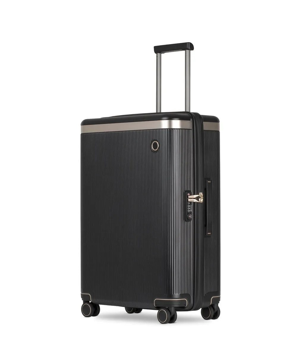 Echolac Dynasty 24" 4 Double Wheel Check-In Luggage Trolley Black-Gold - PC142 24 BLK/ GLD