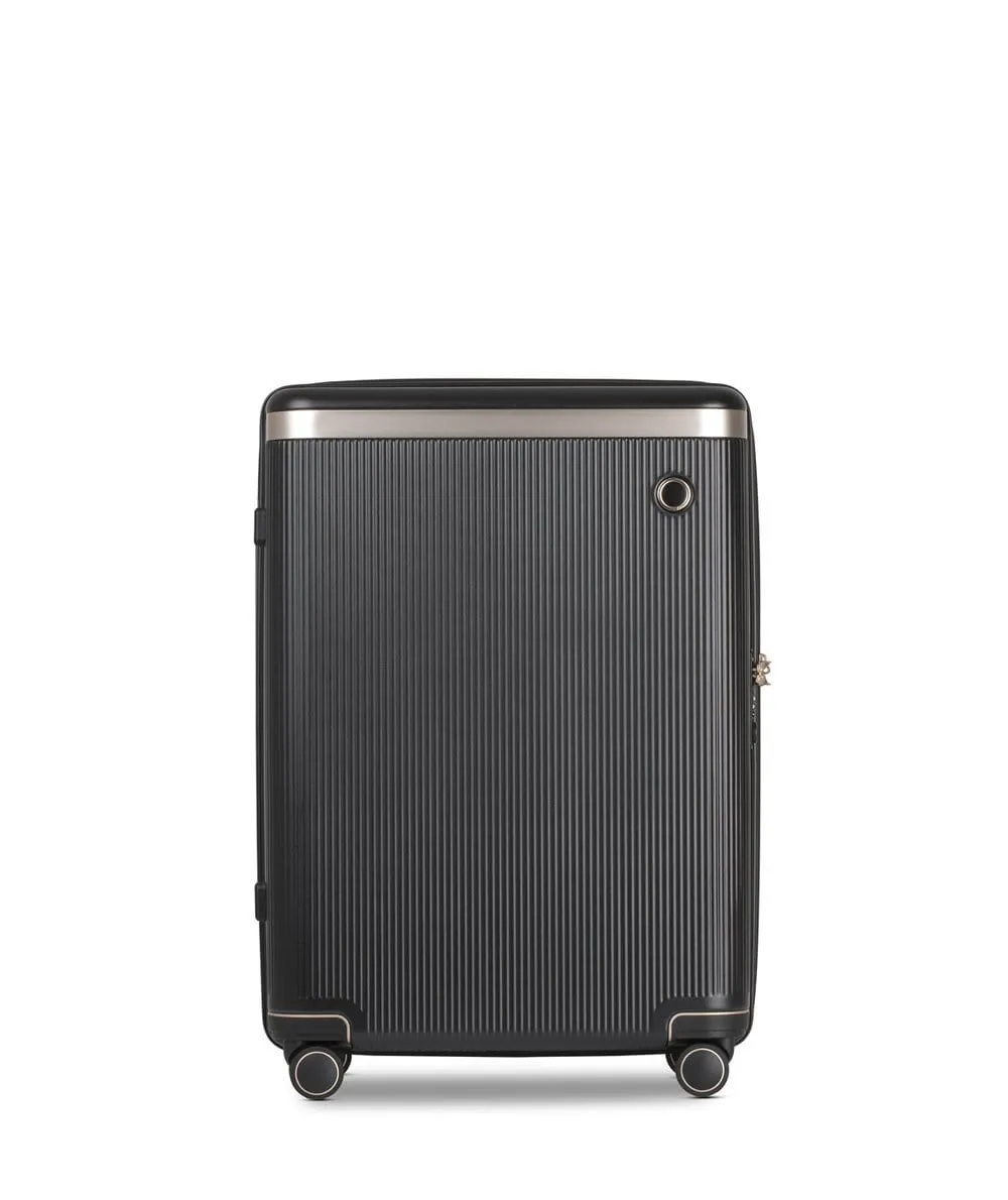 Echolac Dynasty 24" 4 Double Wheel Check-In Luggage Trolley Black-Gold - PC142 24 BLK/ GLD