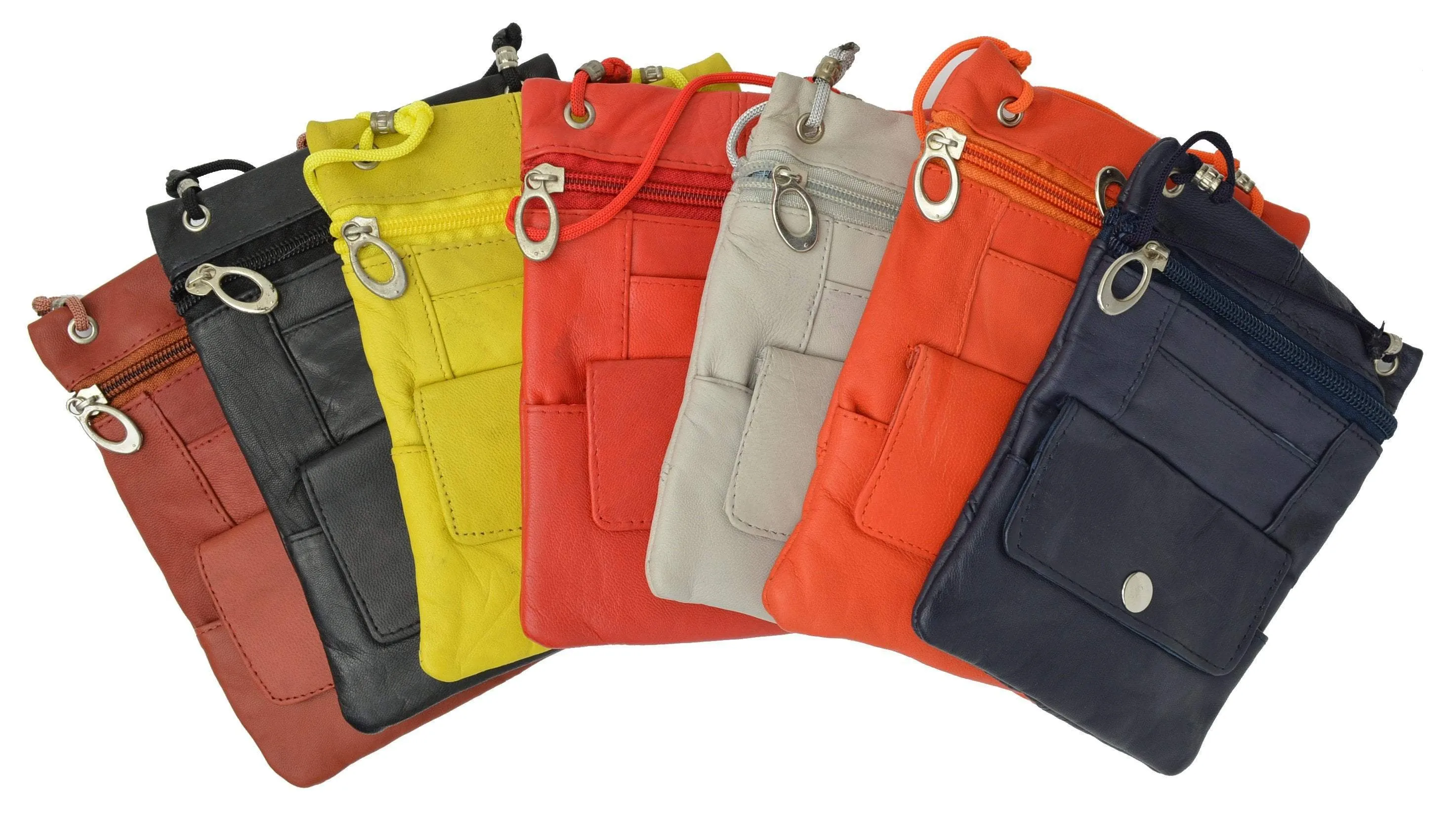 Elegance Look Cross Body Bag Leather Shoulder Purse w Zipper Pocket Many Colors!!!