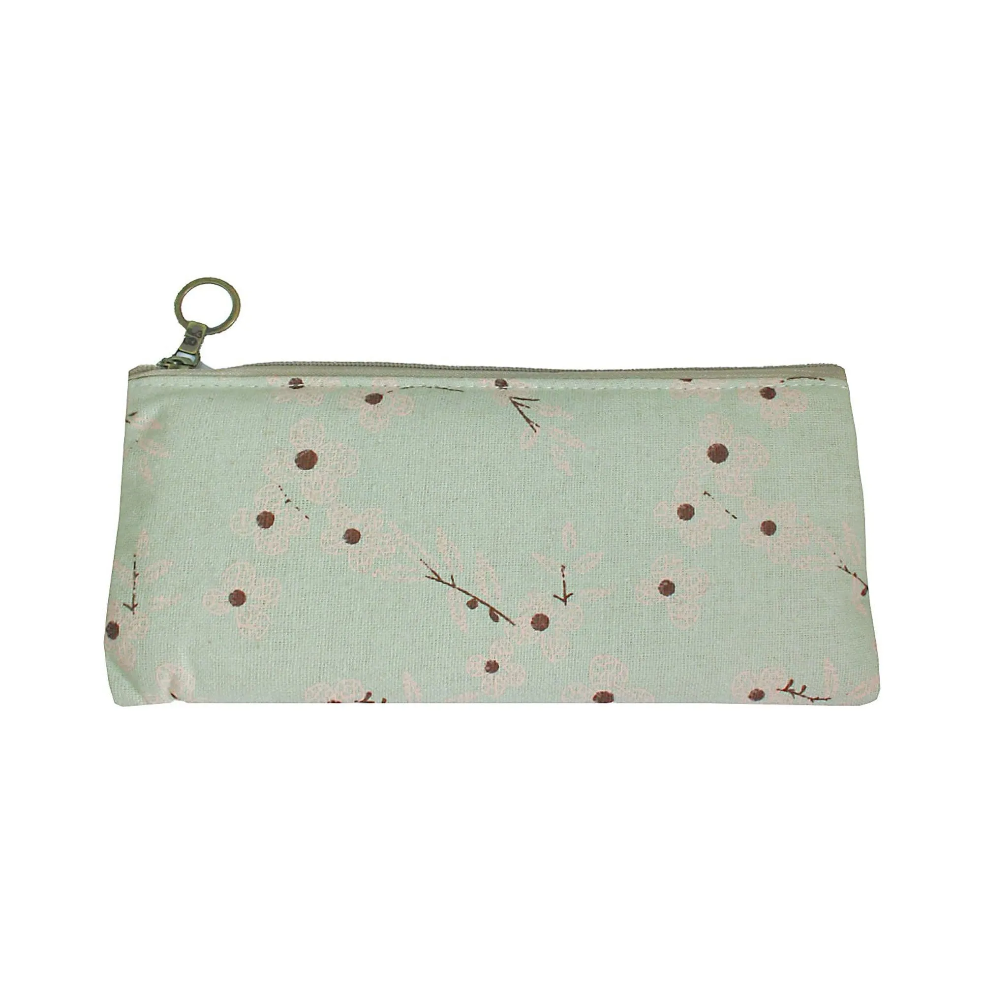 Elegant Floral Pencil Cases with Lace Trim - Assorted Colours