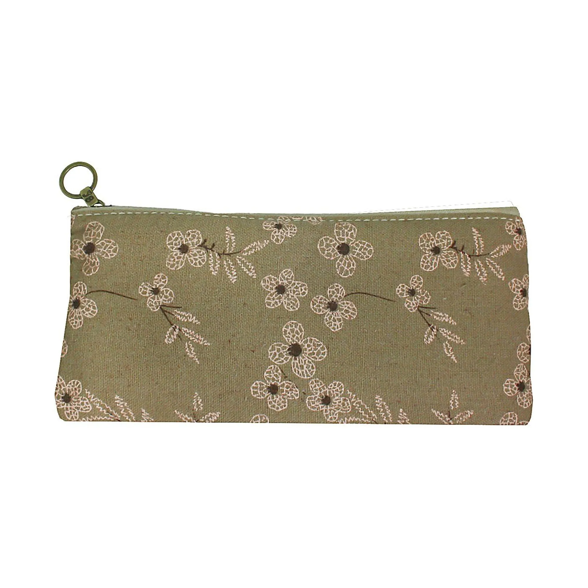 Elegant Floral Pencil Cases with Lace Trim - Assorted Colours