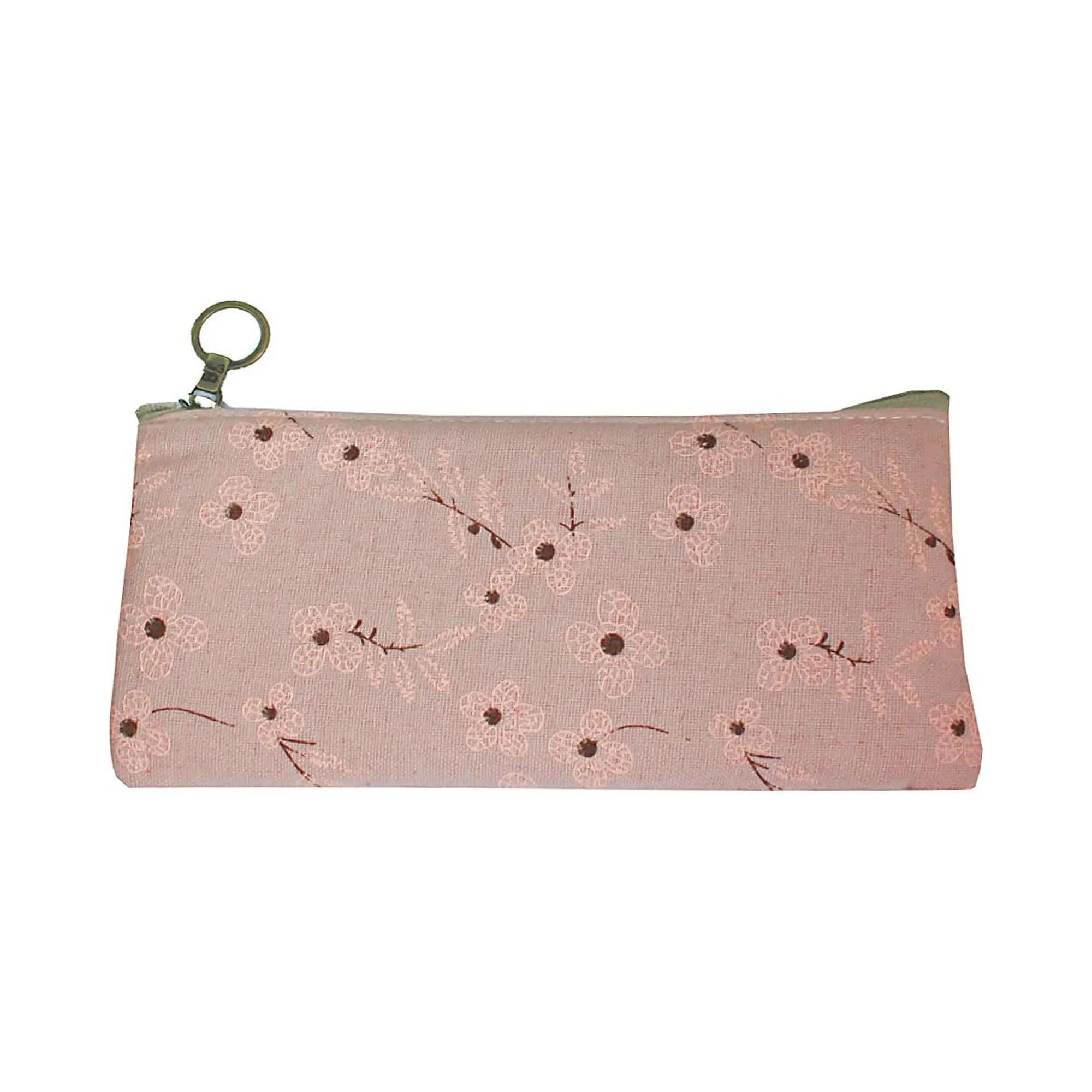 Elegant Floral Pencil Cases with Lace Trim - Assorted Colours