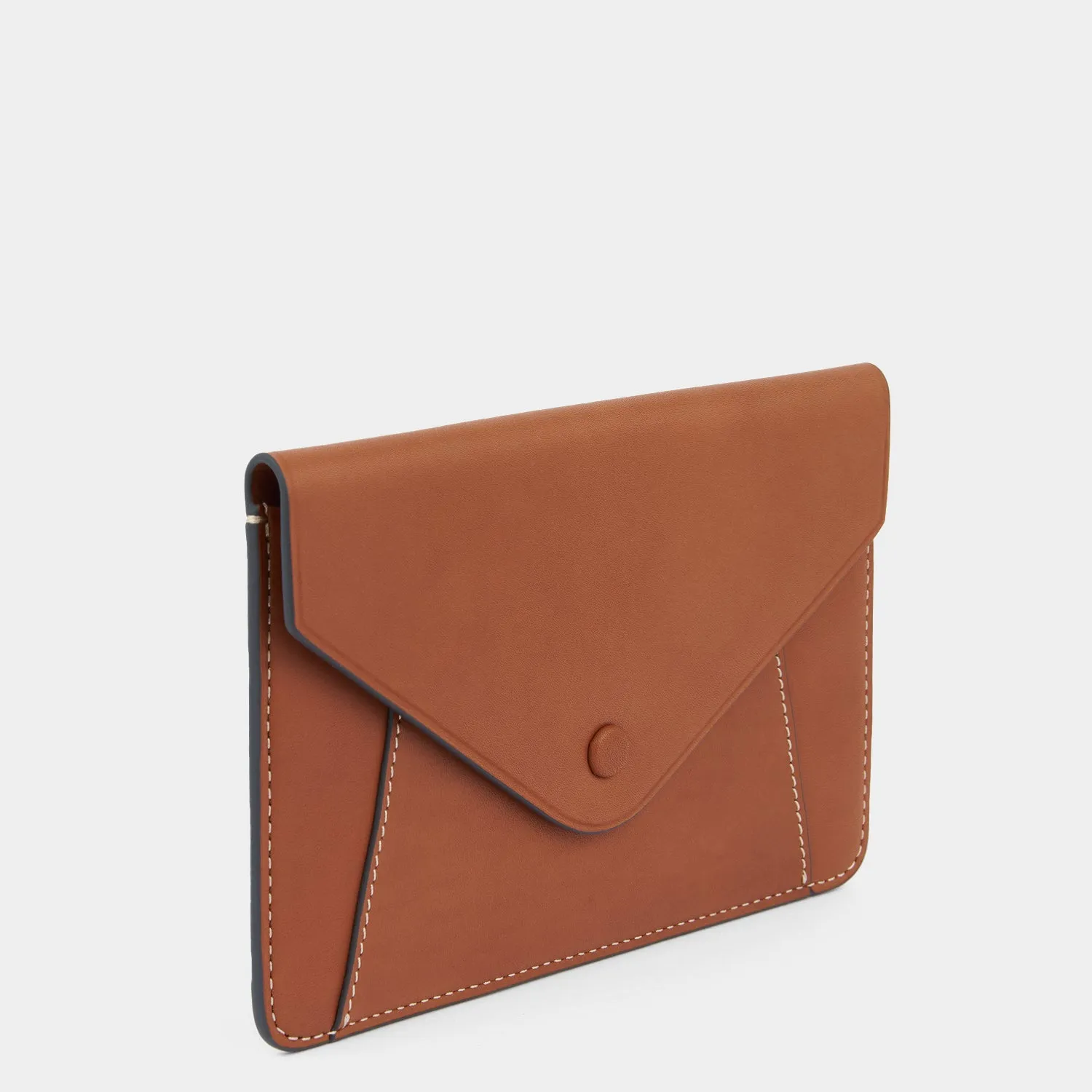 Envelope Passport Holder in Tan Butter