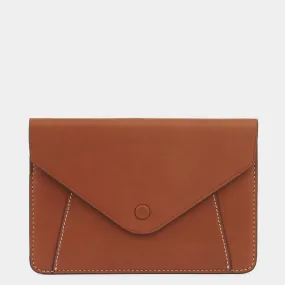 Envelope Passport Holder in Tan Butter