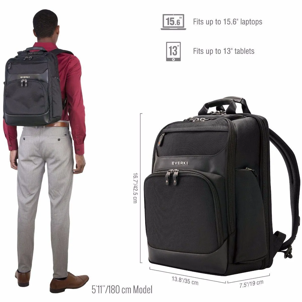 Everki Onyx 15.6" & 17.3" Laptop Backpack