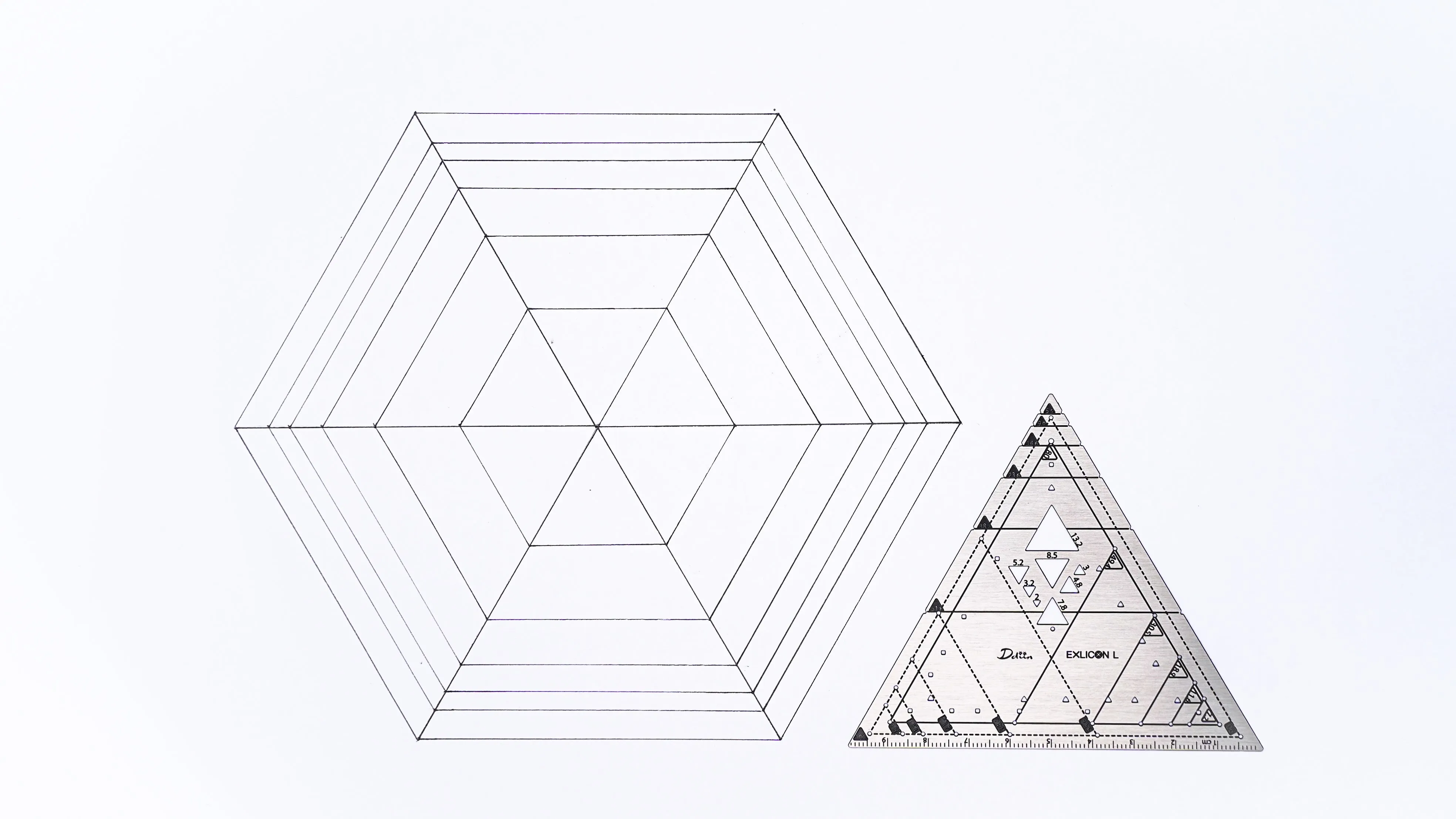 Exlicon L - Precision Golden Ratio Tool Set for Art and Geometry