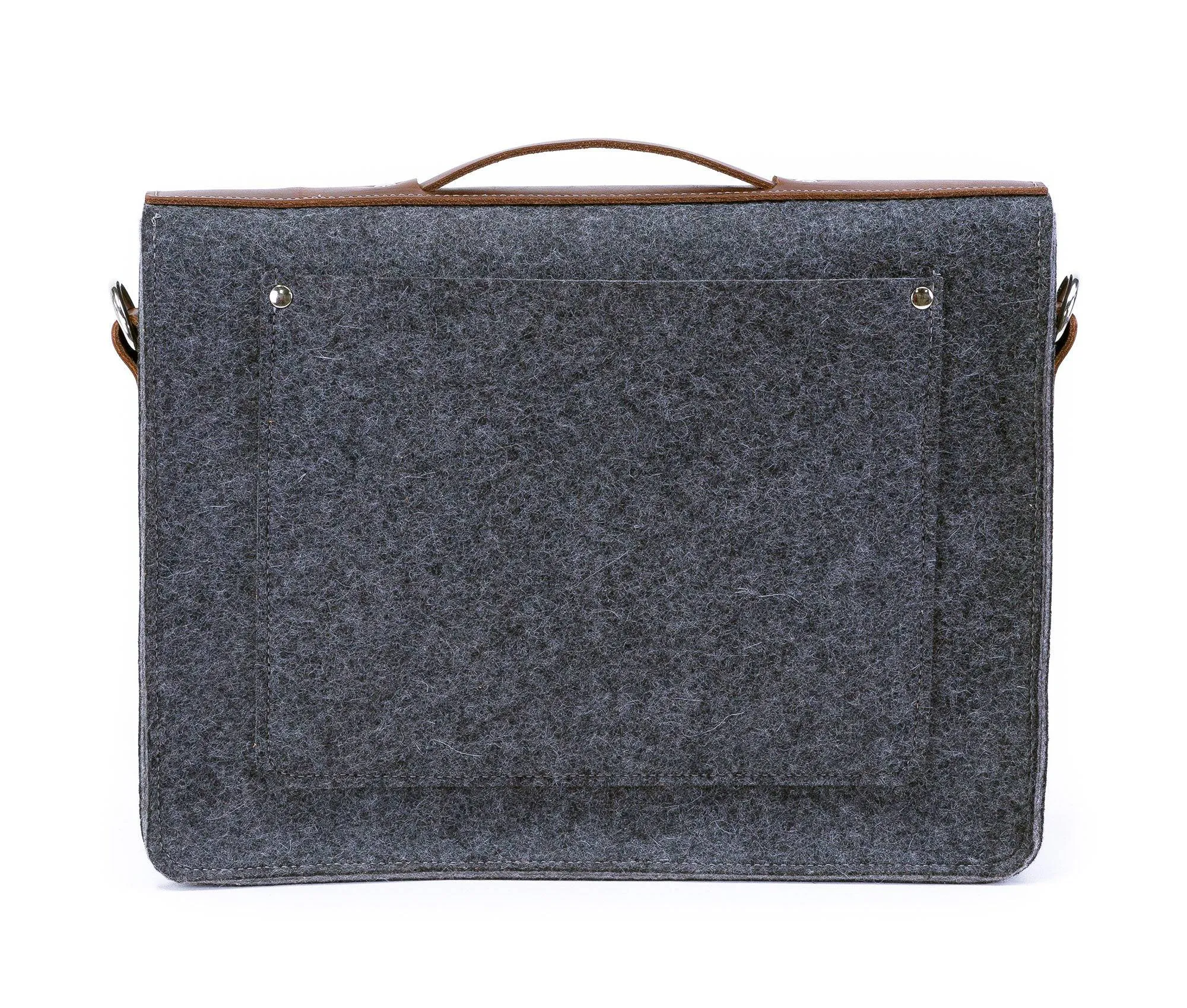 Felt & Leather Messenger Bag by Lifetime Leather Co