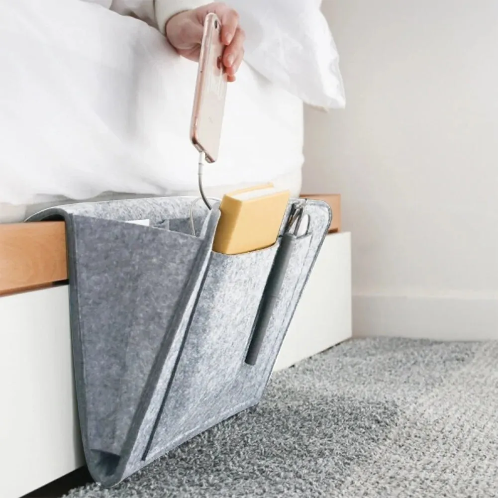 Felt Bedside, Sofa Remote Caddy Storage Pocket Organizer